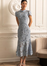 Vestido Renda Bordada – Elegância Sofisticada