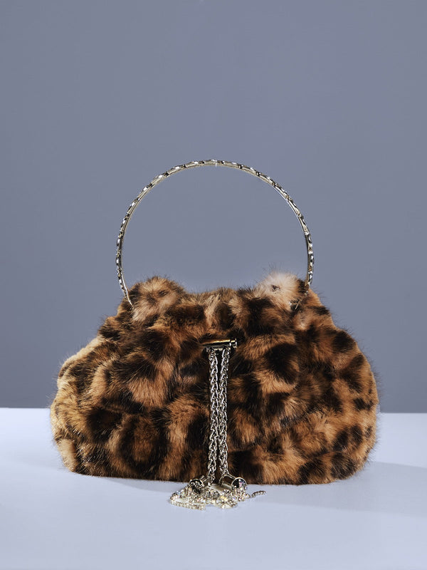 Bolsa Adaja em Pelo Animal Print Leopardo – Luxo Ousado e Fashionista