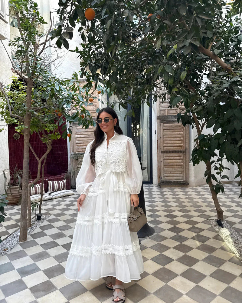 Vestido Vellena – Edição Exclusiva com Renda Bordada