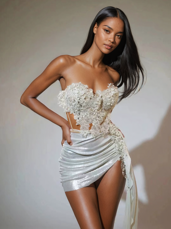 Conjunto Jelia Tomara-Que-Caia com Saia Drapeada – Ousadia e Estilo em Uma Só Peça