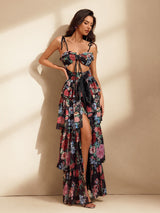 Conjunto Nalima Floral com Top e Saia Estampada – Leveza e Charme para Todas as Ocasiões