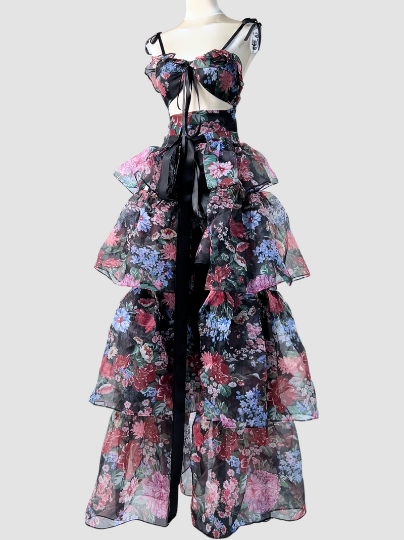 Conjunto Nalima Floral com Top e Saia Estampada – Leveza e Charme para Todas as Ocasiões