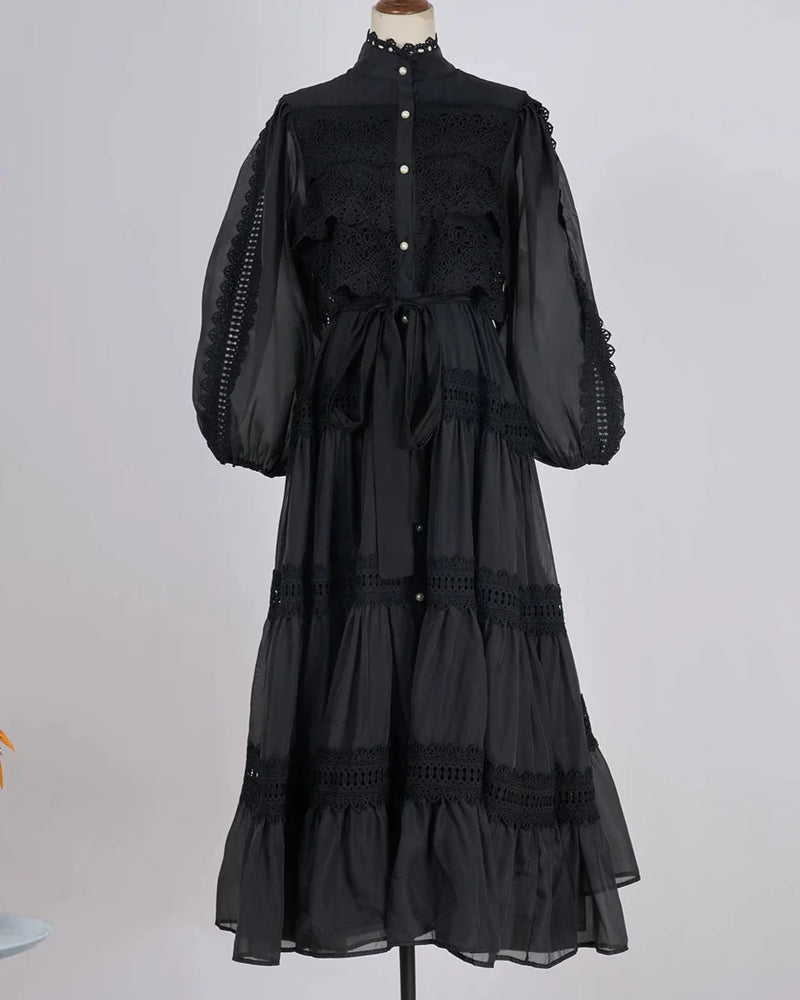 Vestido Vellena – Edição Exclusiva com Renda Bordada