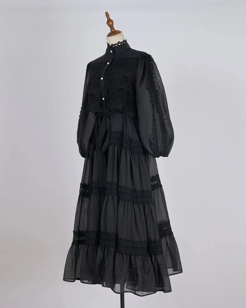 Vestido Vellena – Edição Exclusiva com Renda Bordada