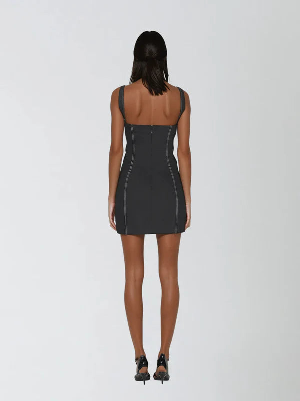 Vestido Mini Syrene Sem Mangas com Cintos