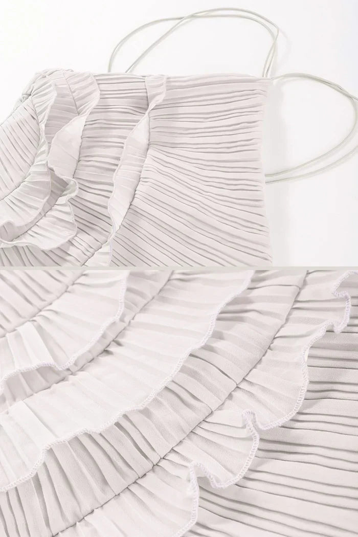 Vestido Sexy Assimétrico e Decote nas Costas